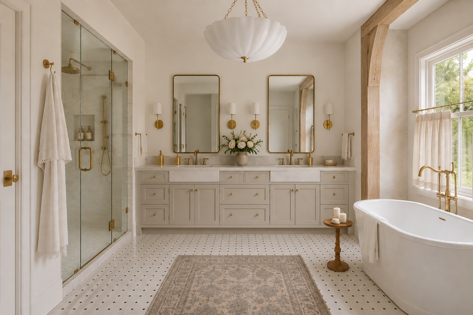 Completed bathroom remodel