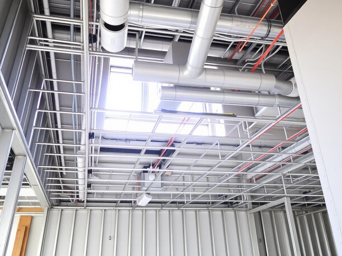 Framing and MEP rough-in during a Conroe build-out
